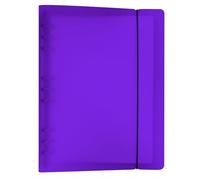 Zelten Carpeta colorida de polipropileno para protectores de hojas sueltas con recambio de cuaderno/organizador personal (B5 mini juego de 9 agujeros, morado)