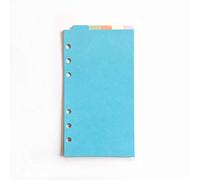 Zelten Divisores de papel y PP para 8.5"/6" A5/A6 6 agujeros cubierta anillo carpeta (Divider Vertical Colored Paper, A6/17cm*10cm/6 Inch)