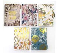 Zelten Divisores de papel y PP para 8.5"/6" A5/A6 6 agujeros cubierta anillo carpeta (Paper Never Give Up, A5/21cm*15cm/8.5 Inch)