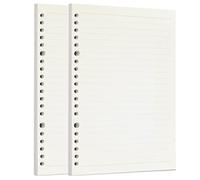Zelten Papel perforado de hojas sueltas recargable para cuaderno de organizador personal, diario, planificador recargable (con líneas, A5/20 agujeros)