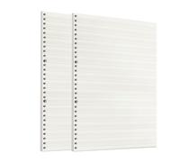 Zelten Paquete de 2 hojas sueltas A4 de 90 hojas/180 páginas de papel de cuatro líneas para carpeta de 30 agujeros, papel de práctica de escritura a mano, páginas de escritura en blanco, para