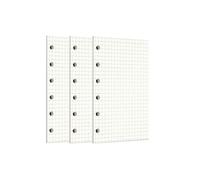 Zelten Paquete de 3 A7 135 Hojas/270 Páginas Papel Perforado de Hoja Suelta Recambios de Papel para Carpeta de 6 Agujeros Organizador Personal Cuaderno de Notas Rellenable Planificador