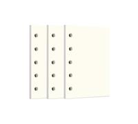 Zelten Paquete de 3 hojas sueltas de papel perforado, tamaño A8, 120 hojas/240 páginas, para carpeta de 5 agujeros, organizador personal, diario, planificador recargable