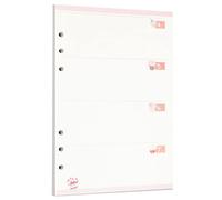 Zelten Recambio de papel perforado multicolor para encuadernación de 6 agujeros (A5, Cupcake Weekly Planner)