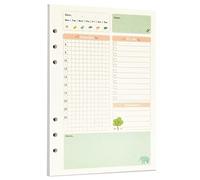 Zelten Recambio de papel perforado multicolor para encuadernación de 6 agujeros (A5, Fairy Tale Daily Planner)