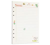 Zelten Recambio de papel perforado multicolor para encuadernación de 6 agujeros (A5, Fairy Tale To do List)