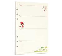 Zelten Recambio de papel perforado multicolor para encuadernación de 6 agujeros (A5, Fairy Tale Weekly Planner)