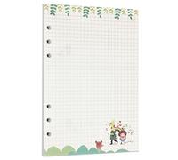 Zelten Recambio de papel perforado multicolor para encuadernación de 6 agujeros (A5, Little Girl Weekly Planner)