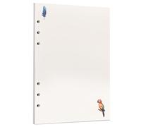 Zelten Recambio de papel perforado multicolor para encuadernación de 6 agujeros (A5, Rainforest Blank)