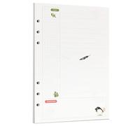 Zelten Recambio de papel perforado multicolor para encuadernación de 6 agujeros (A5, Rainforest Connell)