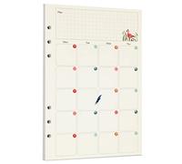Zelten Recambio de papel perforado multicolor para encuadernación de 6 agujeros (A5, Rainforest Monthly Planner)
