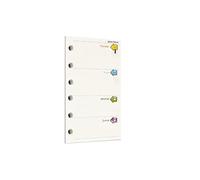 Zelten Recambio de papel perforado multicolor para encuadernación de 6 agujeros (A7, Arrow Weekly Planner)