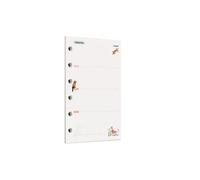 Zelten Recambio de papel perforado multicolor para encuadernación de 6 agujeros (A7, Rainforest Weekly Planner)