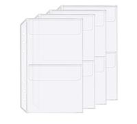 Zelten Recambios/Hojas sueltas para carpeta de anillas con tapa A5/Organizador personal/Planificador(A5 6 Holes, 2 Pockets 4 PCS)