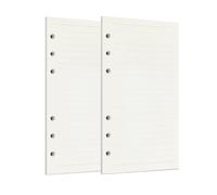 Zelten Recambios/Hojas sueltas para carpeta de anillas con tapa A6/Organizador personal/Planificador(A6 6 Holes, Lined 2 Pack)