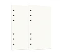 Zelten Recambios/Hojas sueltas para carpeta de anillas con tapa A6/Organizador personal/Planificador(A6 6 Holes, Blank 2 Pack)