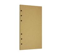 Zelten Recambios/Hojas sueltas para carpeta de anillas con tapa A6/Organizador personal/Planificador(A6 6 Holes, Kraft Paper)