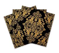 Zelten Servilletas de papel de colores para fiestas, 20 unidades, estilo Shabby Chic para bodas, interiores, fiestas de té, decoupage, color negro retro