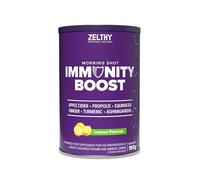 Zelthy Nutrition Immunity Boost - Suplemento Inmunidad con Vitamina C, D3, Zinc y Propóleo - Polvo Soluble 150g (150g, Limón)