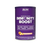 Zelthy Nutrition Immunity Boost - Suplemento Inmunidad con Vitamina C, D3, Zinc y Propóleo - Polvo Soluble 150g (150g, Melocotón)