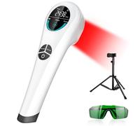 Zelvory Dispositivo de terapia de luz roja fría con soporte, varita de terapia de luz infrarroja que se dirige a problemas musculares y articulaciones, máquina de alivio del dolor de bajo nivel lllt