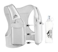 Zelvot Chaleco Hidratacion Trail Running con 500ml Soft Flask, Patente Original Europea, Correas de Pecho Ajustables Chaleco Running, Ligero Mochila Hidratacion para Ciclismo Carrera (Gris, M/L)