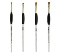 ZEM BRUSH Rocket Gel Grip Mango ergon mico Sombra corta | Juego de pinceles para artistas brillantes Tama os 2, 4, 6 y 8