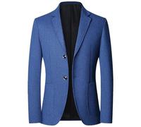 ZEMALON Men Suit Men Business Work Casual Longsleeve Suit Men Youth Classic Fashion Suit Men Slim Fit Lapels Solid Color Suit Jacket I-Royal XL