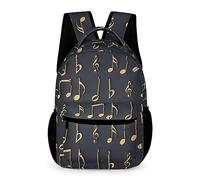ZEMECS Music Background Mochila Para Portátil Lindo Ligero Impermeable Bookbag Regalos Para Deportes Picnic Viajes