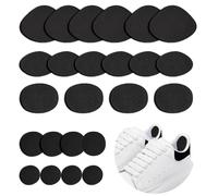 ZEMINRI 24 Piezas Parches de Reparación de Orificio de Talón Autoadhesivo Franela Parches para Zapatilla Deportivas para Calzado, Zapatillas Deportivas, Tacones Altos y Zapatillas de Deporte (Negro)