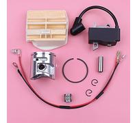 ZEMNLO Bobina de Encendido Kit de pistón de 44mm Limpiador de Filtro de Aire 450 cojinete de Aguja Motosierra reemplazar Pieza de Herramienta de jardín filtros de Aire para cortadoras de césped
