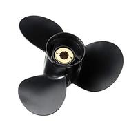 ZEMNLO Motor de hélice fueraborda 10 5/8 X 12 25-70HP 48-73134A40 Hélice Marina Aluminio 3 Cuchillas 13 estriados de Dientes Hélice para Motor de Barco