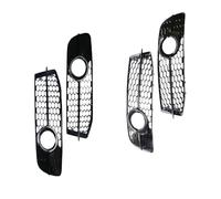 ZEMNLO Reemplazos de la cubierta lámpara rejilla luz antiniebla del parachoques inferior delantero 2 uds, for modelos Facelifted A6 C6 2008-2011, 4F0 807 682Q Parrilla delantera del coche(Schwarz)