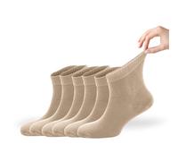 Zemy® Calcetines sueltos para diabéticos para mujer, paquete de 6 calcetines de tobillo para neuropatía, material de bambú súper suave y ecológico, duraderos con puntera sin costuras, opciones