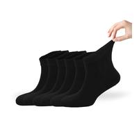 Zemy® Calcetines sueltos para diabéticos para mujer, paquete de 6 calcetines tobilleros de neuropatía para mujer, material de bambú súper suave y ecológico, duraderos con puntera sin costuras,