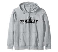 Zen AF Divertido Meditación Budismo Espiritual Buda Yoga Sudadera con Capucha