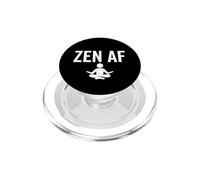 Zen AF Lindo Yoga Budista Mindfulness Meditación Budismo PopSockets PopGrip para MagSafe