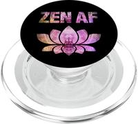 Zen AF Lotus Flower Cute Yoga Meditation Funny for Girls PopSockets PopGrip para MagSafe