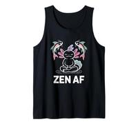 Zen AF Meditación Ajolote Postura de Yoga Pez Espiritual Camiseta sin Mangas
