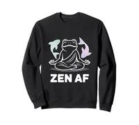 Zen AF Meditación Rana Yoga Pose Espiritual Pez Koi Namaste Sudadera