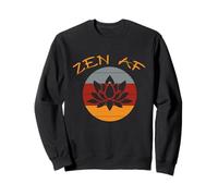 Zen AF Retro Vintage Lotus Flower para Hombre y Mujer Sudadera