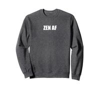 Zen AF Sudadera, Unisex para Adultos, Jaspeado Oscuro, L