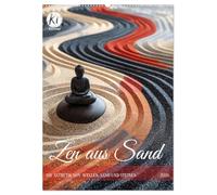 Zen aus Sand (Wandkalender 2026 DIN A2 hoch), CALVENDO Monatskalender: Ein Jahr lang mit den Augen im Zen Garten spazieren gehen