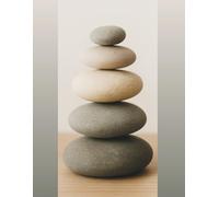 Zen Balance Notebook - 8.5 x 11 Minimalist Stacked Stone Journal: 100-Page Wide Ruled Composition Notebook with Calming Zen Stone Cover - Ideal for Mindfulness, Journaling, or Stress-Free School Notes