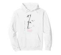 Zen Bamboo Sumi-e Suibokuga Arte Tinta Haiku Japonés Sudadera con Capucha