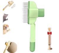 Zen-Brush - Cepillo para gatos Zenbrush para gatos, cepillo de aseo autolimpiante para mascotas, cepillos de aseo multifunción para perros y gatos, con botón de liberación y dientes de metal de acero