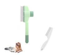 Zen Brush for Cats Removes Fur & Relieves Pain,Self-Cleaning Pet Flea Grooming Brush Multi-function Grooming Brushs for Short&Long Cat (Green)