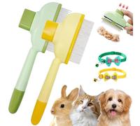 Zen Brush For Cats, Zenbrush Cat Comb - Removes Fur & Relieves Pain, Self-Cleaning Pet Comb Grooming Brush with Release Button, Ultra-Soft Comfort Tips, for Short&Long Pet Tangles Shedding (2-Mix)