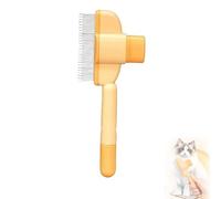 Zen Brush Self-Cleaning Pet Grooming Comb for Cats & Dogs - Pain-Free Deshedding Tool with Massage Effect, Dual Bristles & Release Button for Long/Short Hair & Home Us