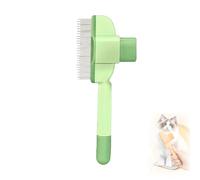 Zen Brush Self-Cleaning Pet Grooming Comb for Cats & Dogs - Pain-Free Deshedding Tool with Massage Effect, Dual Bristles & Release Button for Long/Short Hair & Home Us